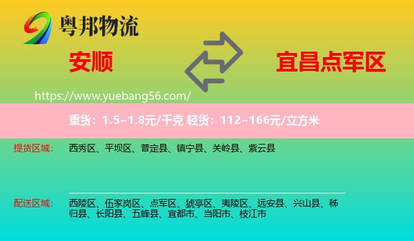 安順到點(diǎn)軍區(qū)物流
