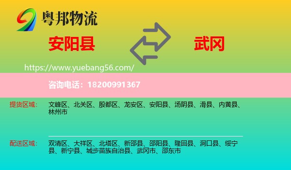 安陽縣到武岡市物流