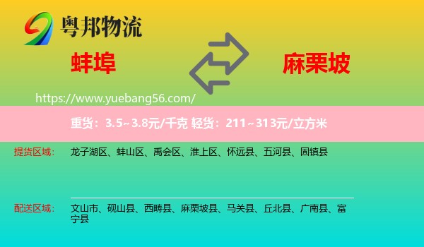 蚌埠到麻栗坡縣物流