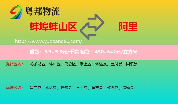 蚌山區(qū)到阿里物流