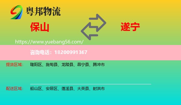 保山到遂寧物流