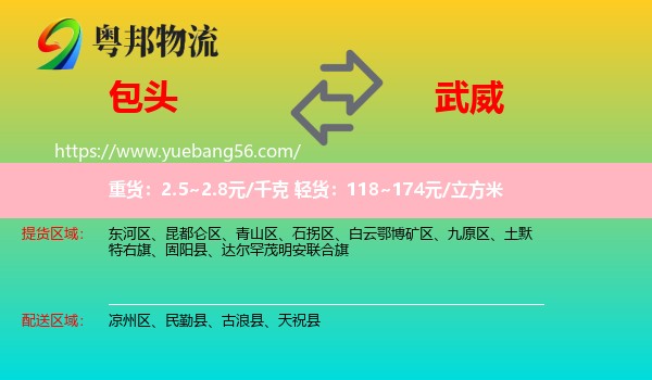 包頭到武威物流