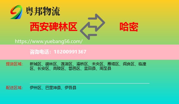 碑林區(qū)到哈密物流