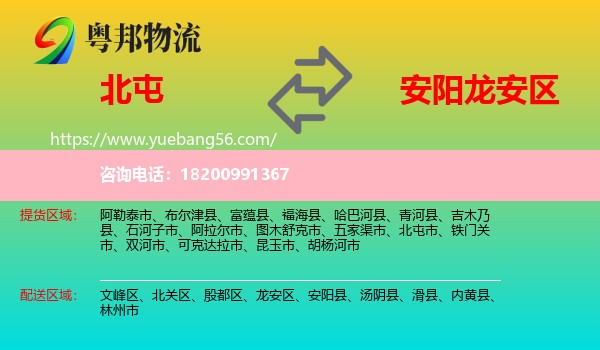 北屯市到龍安區(qū)物流