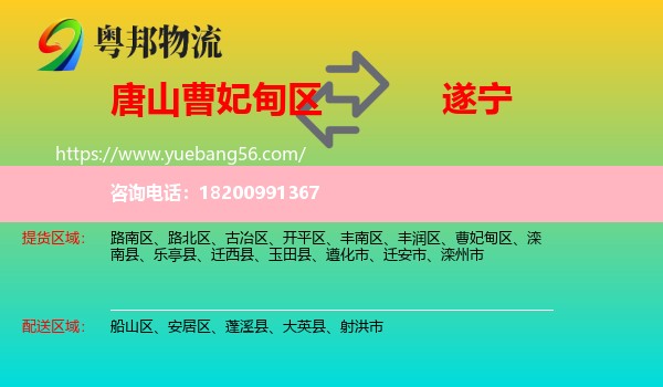 曹妃甸區(qū)到遂寧物流