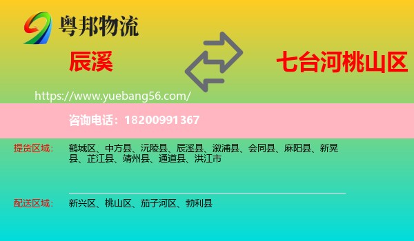 辰溪縣到桃山區(qū)物流