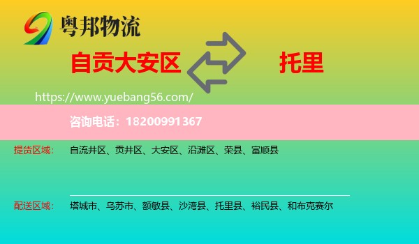 大安區(qū)到托里縣物流