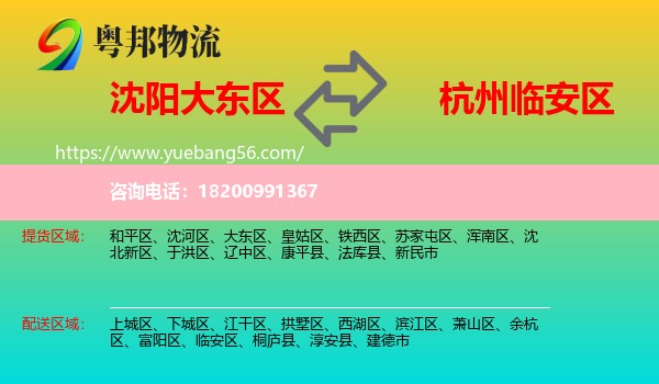 大東區(qū)到臨安區(qū)物流