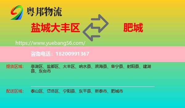 大豐區(qū)到肥城市物流