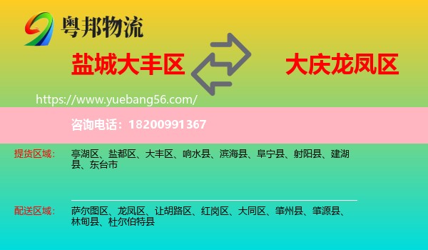 大豐區(qū)到龍鳳區(qū)物流