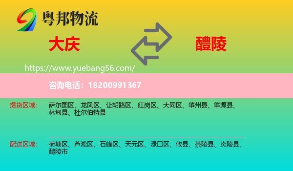 大慶到醴陵市物流