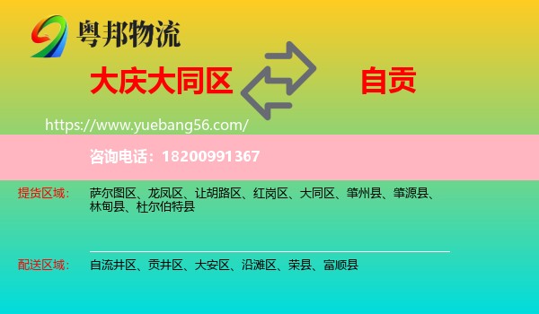 大同區(qū)到自貢物流