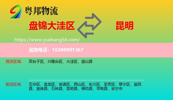 大洼區(qū)到昆明物流