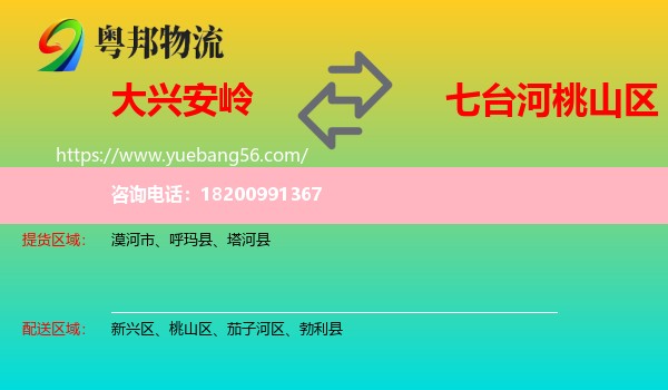 大興安嶺到桃山區(qū)物流