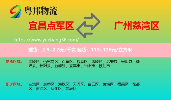 點(diǎn)軍區(qū)到荔灣區(qū)物流