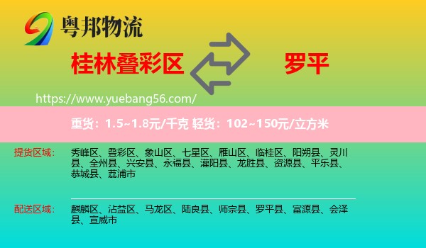 疊彩區(qū)到羅平縣物流