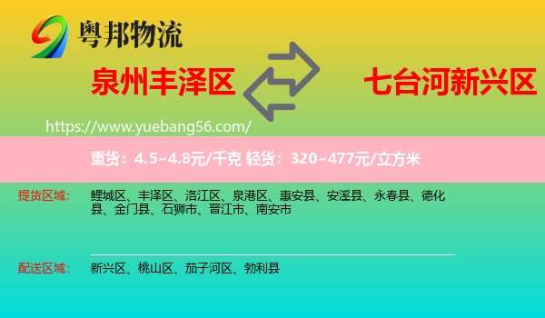 豐澤區(qū)到新興區(qū)物流