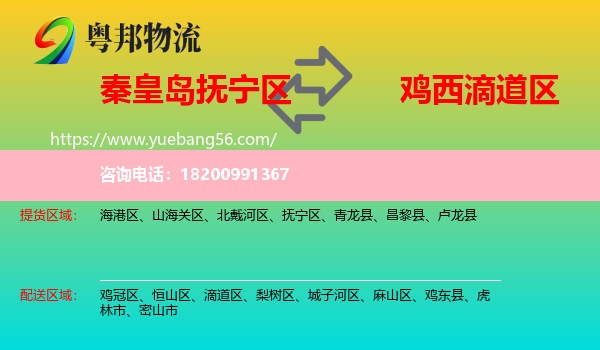 撫寧區(qū)到滴道區(qū)物流