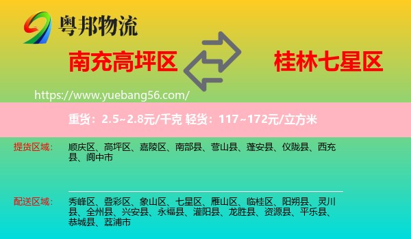 高坪區(qū)到七星區(qū)物流