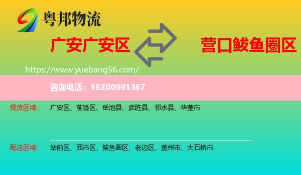廣安區(qū)到鲅魚圈區(qū)物流
