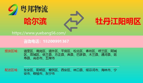 哈爾濱到陽明區(qū)物流