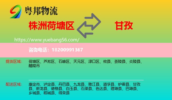 荷塘區(qū)到甘孜物流