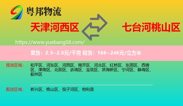 河西區(qū)到桃山區(qū)物流