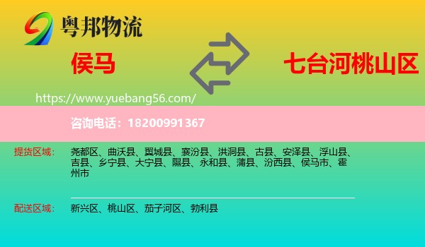 侯馬市到桃山區(qū)物流