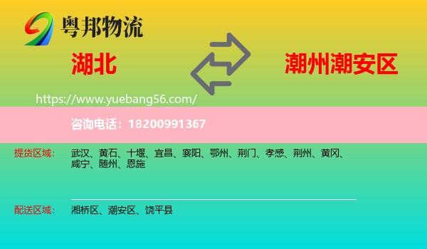 湖北到潮安區(qū)物流