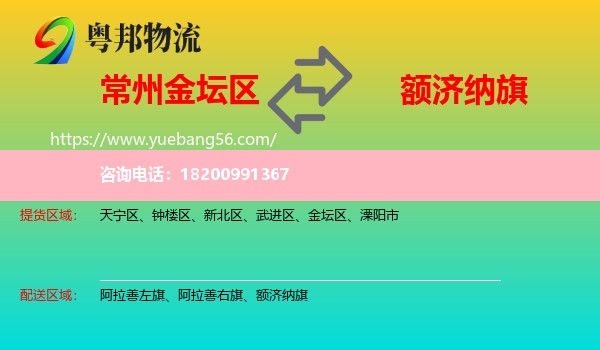 金壇區(qū)到額濟納旗物流