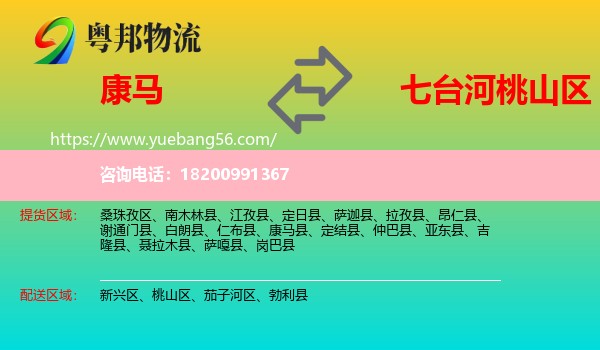 康馬縣到桃山區(qū)物流