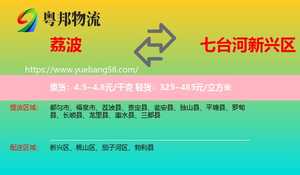 荔波縣到新興區(qū)物流