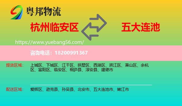 臨安區(qū)到五大連池市物流