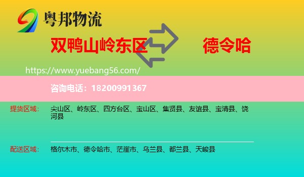 嶺東區(qū)到德令哈市物流