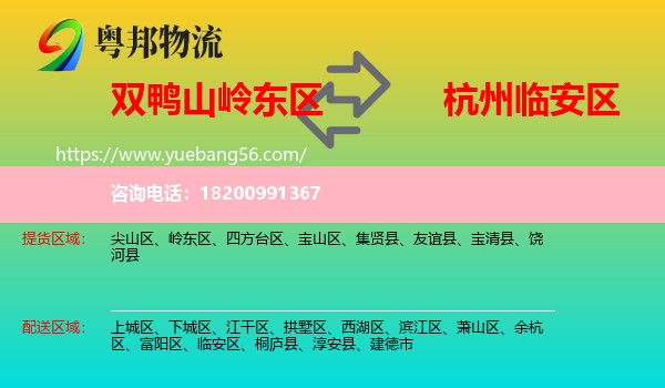 嶺東區(qū)到臨安區(qū)物流