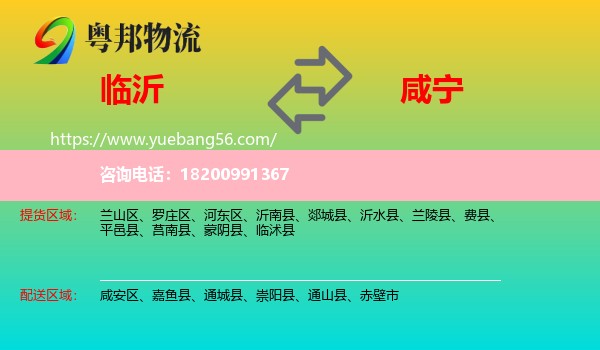 臨沂到咸寧物流