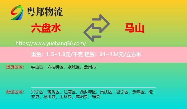 六盤水到馬山縣物流
