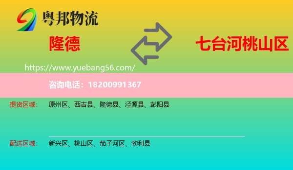 隆德縣到桃山區(qū)物流