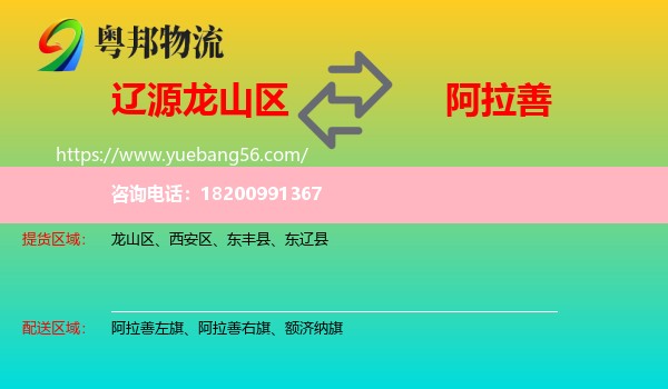 龍山區(qū)到阿拉善盟物流