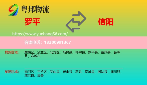 羅平縣到信陽物流