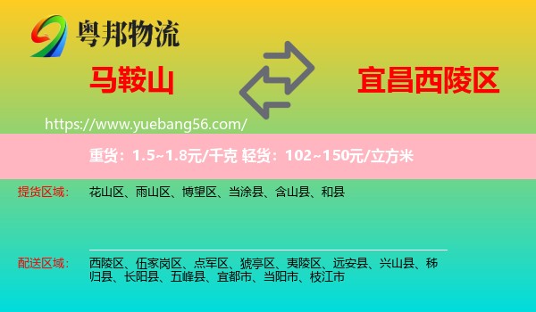 馬鞍山到西陵區(qū)物流