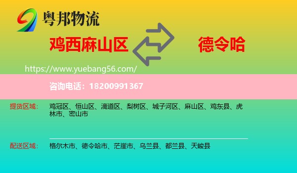 麻山區(qū)到德令哈市物流