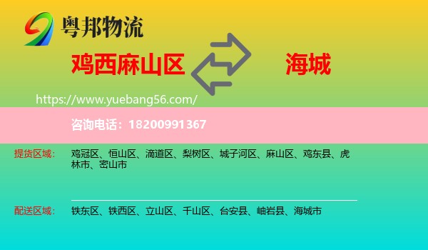 麻山區(qū)到海城市物流