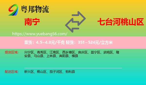 南寧到桃山區(qū)物流