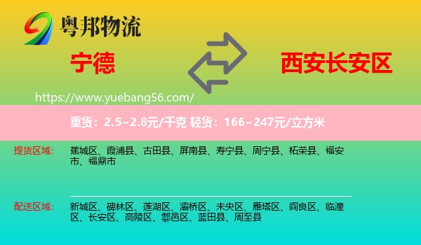 寧德到長(zhǎng)安區(qū)物流