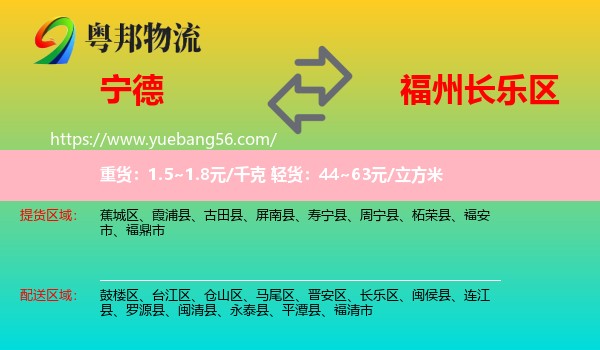 寧德到長樂區(qū)物流