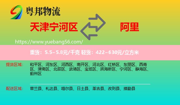 寧河區(qū)到阿里物流