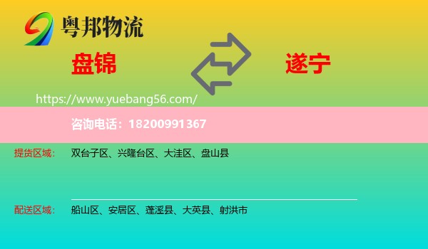 盤錦到遂寧物流