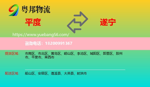 平度市到遂寧物流