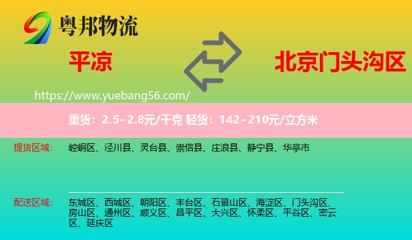 平?jīng)龅介T頭溝區(qū)物流